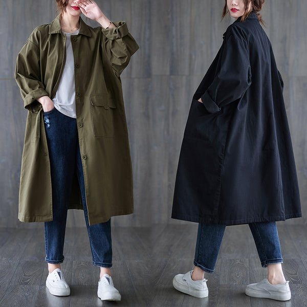 Simple Artistic Turn-down Collar Coat-Jackets-Zishirts