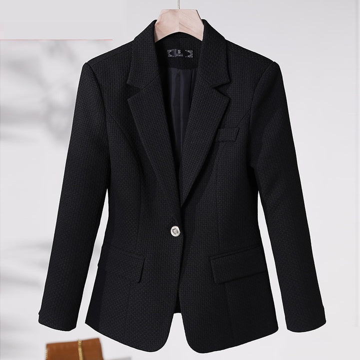 Women's Casual Solid Color Suit Collar Jacket-Jackets-Zishirts