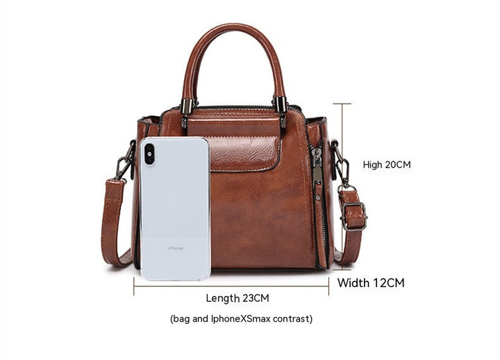 High-grade Portable Women's Large Capacity Korean Style Versatile Retro Simple Shoulder Messenger Bag-Women's Bags-Zishirts