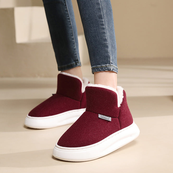 Winter Cotton Slippers Thick Casual Thick-Womens Footwear-Zishirts