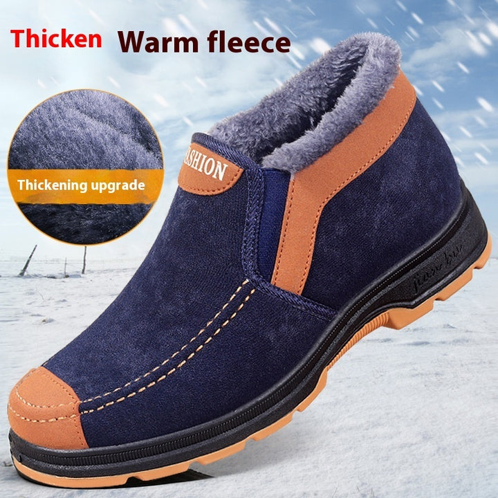 Men's Traditional Cotton Shoes Warm With Velvet-Womens Footwear-Zishirts