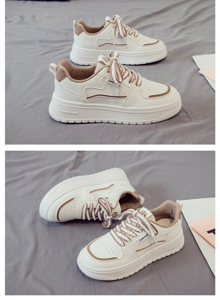 Platform White Shoes Minority All-match Running Leisure Sneakers-Womens Footwear-Zishirts