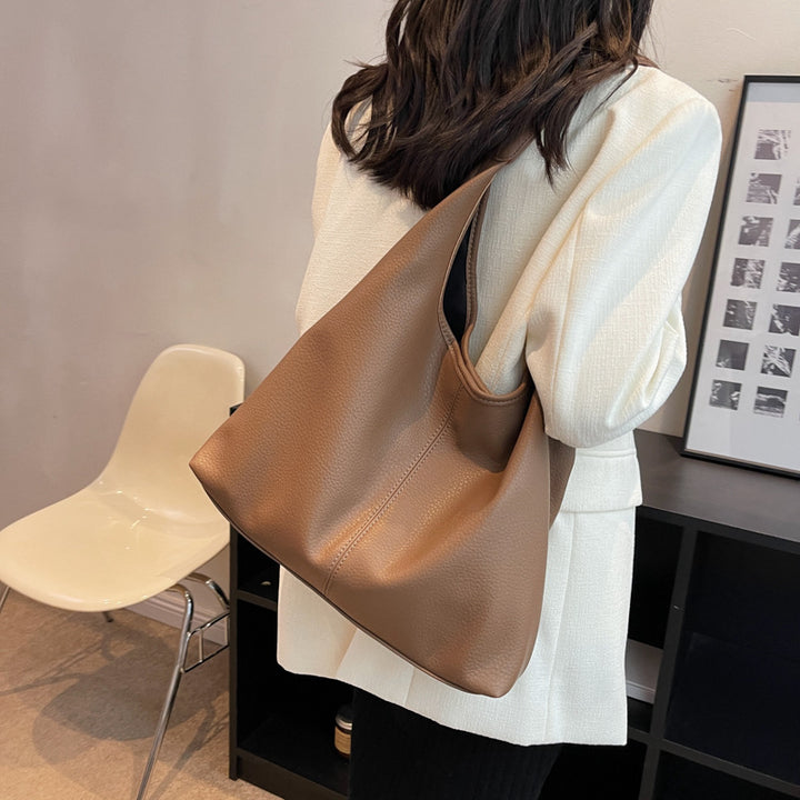 Women's Soft Leather Underarm Son Mother Shoulder Bag-Women's Bags-Zishirts