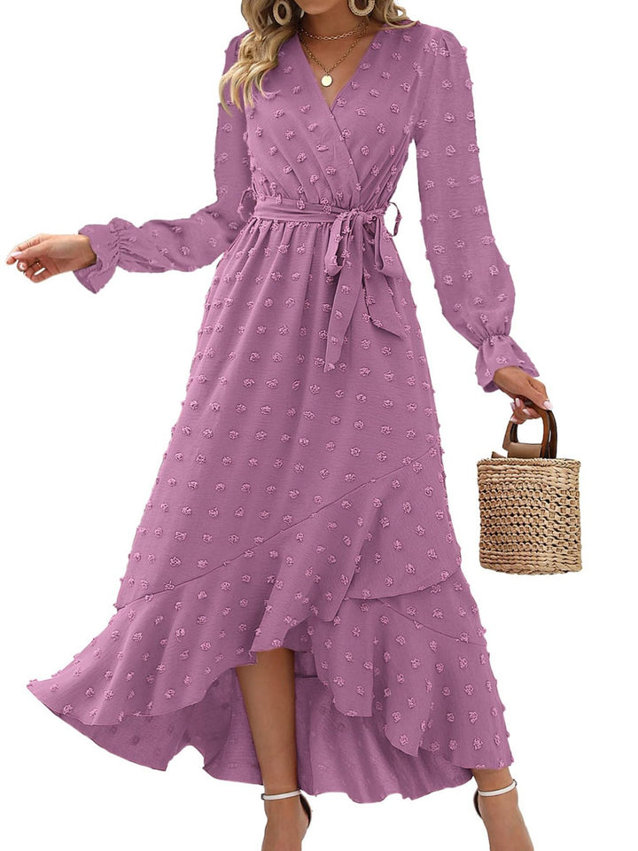 Women's Polka Dot Long Sleeve Dress Party-Women's Outerwear 2023-Zishirts