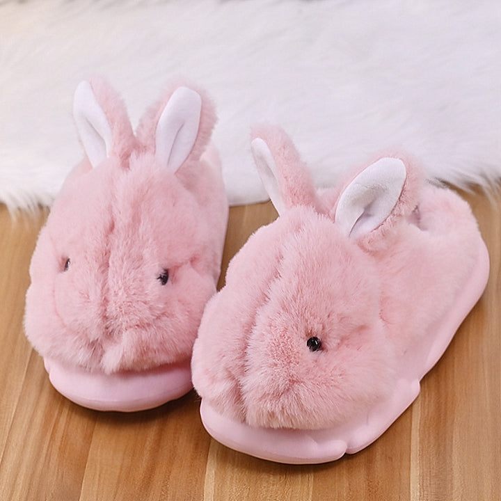 Fashionable Thick Bottom Baotou Tuo Cute Cartoon Rabbit Fur Slippers Female-Womens Footwear-Zishirts