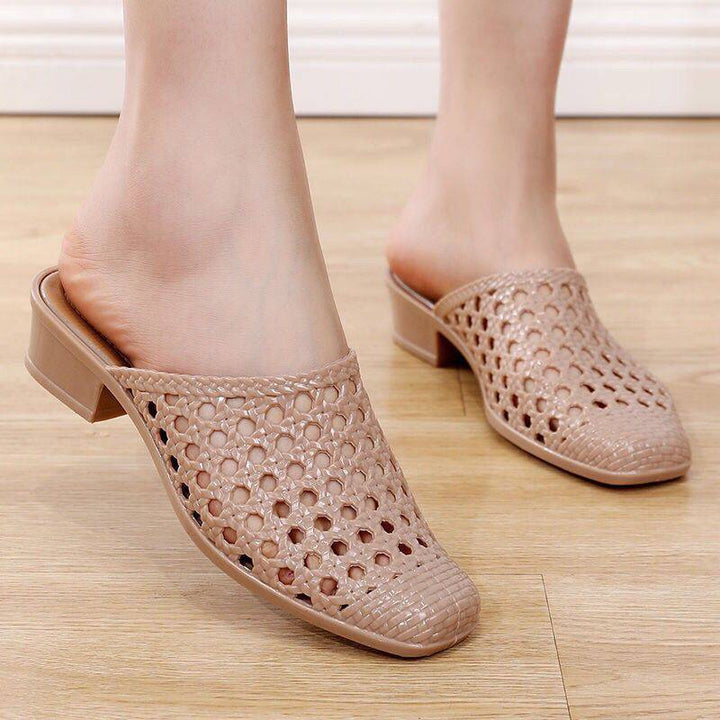 All-matching Hollow Non-slip Soft Bottom Korean Style Sandals-Womens Footwear-Zishirts