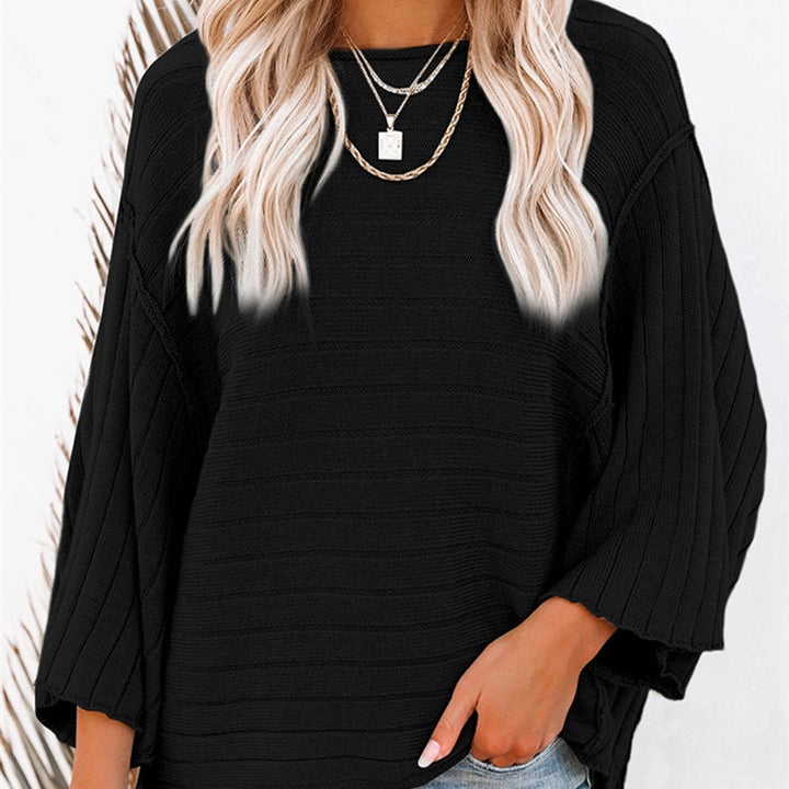 Women's Loose-fitting Casual Round-neck Sweater-Women's Outerwear 2023-Zishirts