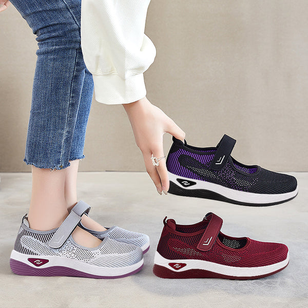 Summer New Women's Shoes Breathable Walking Shoes Velcro-Womens Footwear-Zishirts