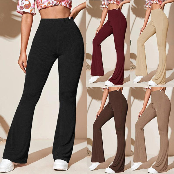 Women's Fashion Casual Knitted Sports High Waist Yoga Pants-Suits & Sets-Zishirts