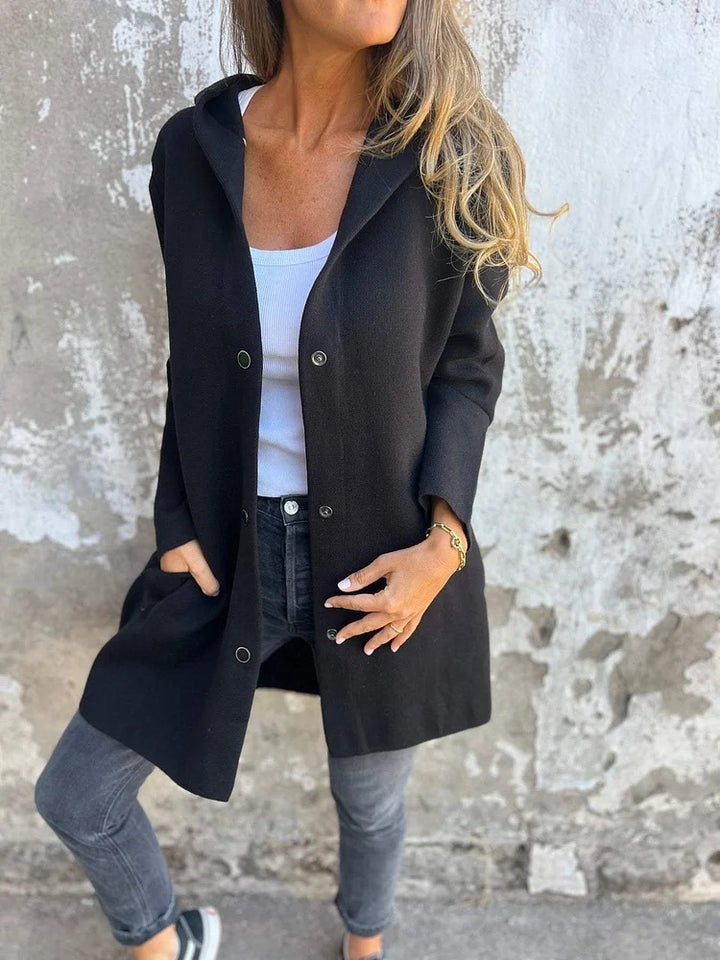 Casual Hooded Single-Breasted Cardigan Fashion Loose Solid Color Jacket Spring And Autumn Women's Clothing-Jackets-Zishirts