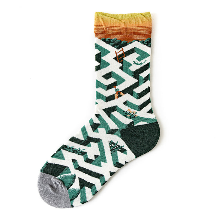 Women's Mid-calf Autumn And Winter 100 Cotton Socks-Womens 2024 March-Zishirts