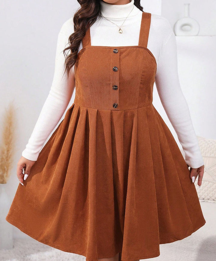 Plus Size Women's Suspender Dress-Lady Dresses-Zishirts