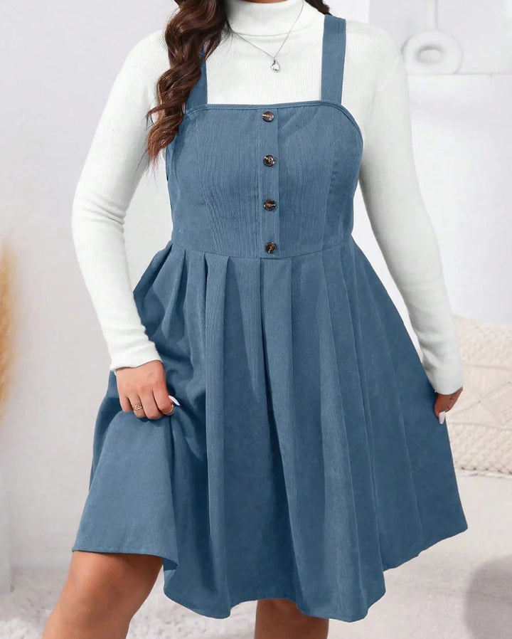 Plus Size Women's Suspender Dress-Lady Dresses-Zishirts