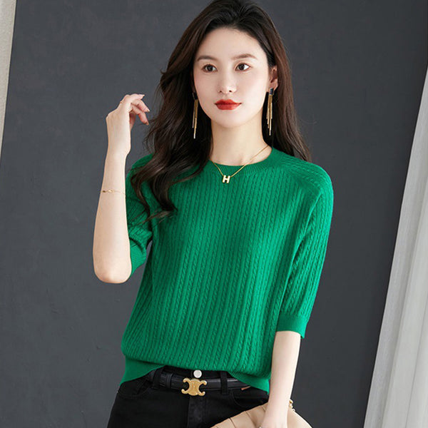 New Loose Twist Western Style Shirt Knitwear Thin-Sweaters-Zishirts