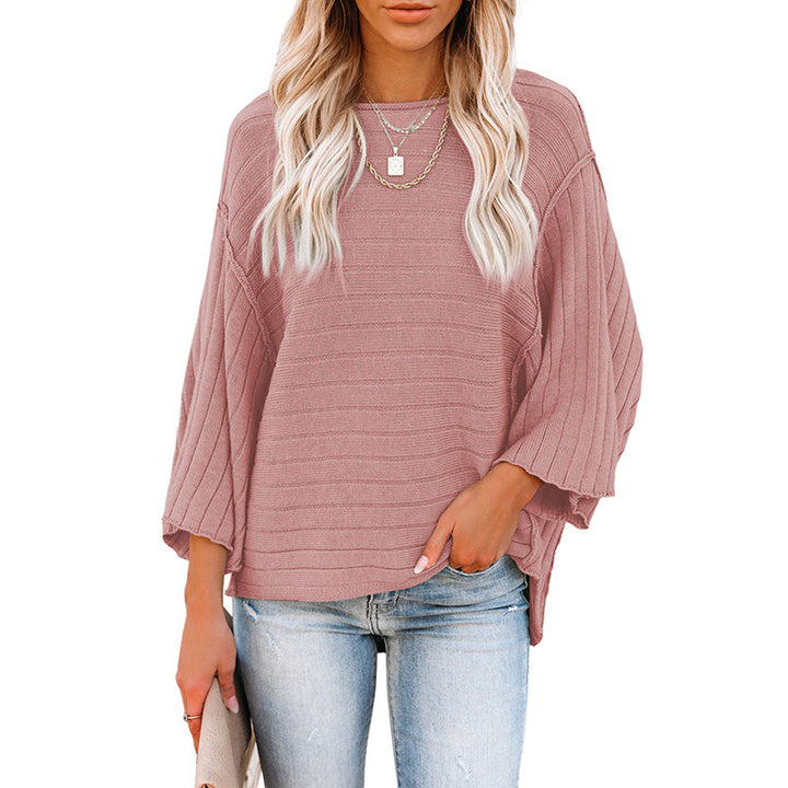 Women's Loose-fitting Casual Round-neck Sweater-Women's Outerwear 2023-Zishirts