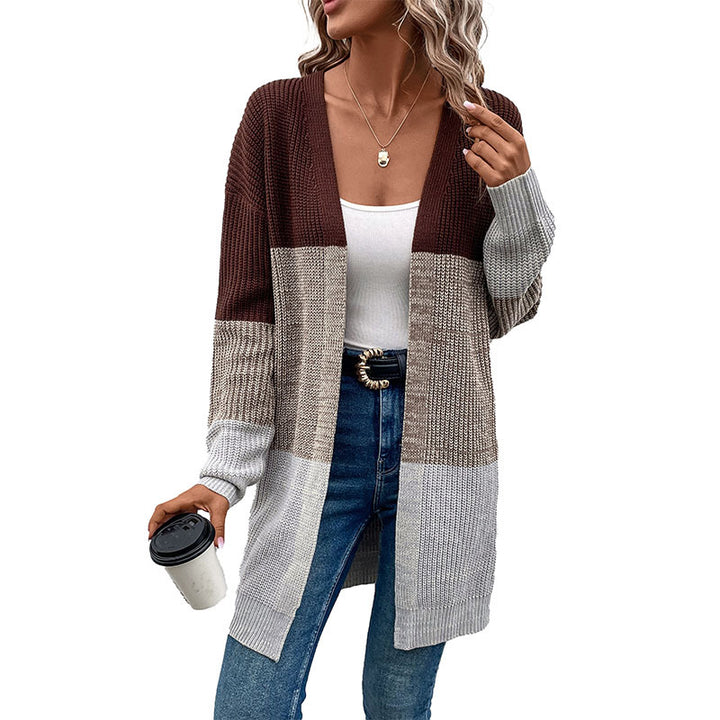 Autumn And Winter New Fashion Women's Wear Casual Multicolor Cardigan Mid-length Sweater-Sweaters-Zishirts