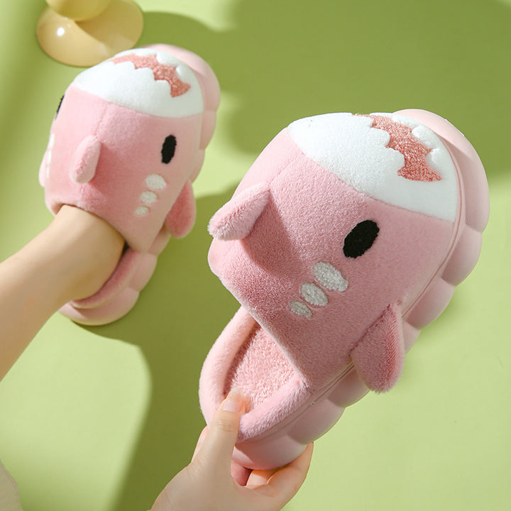 Fashion Thick Bottom Non-slip Plush Cotton Slippers-Womens Footwear-Zishirts