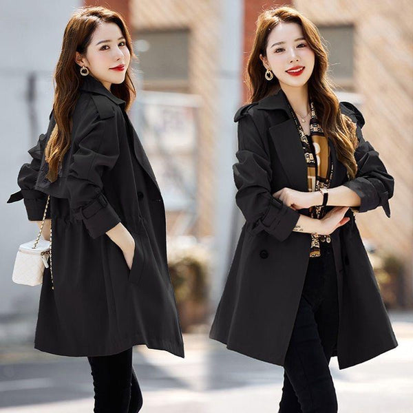 Autumn And Winter New Casual Figure Flattering Fashionable Top Women's Windbreaker Coat-Women's Outerwear 2023-Zishirts