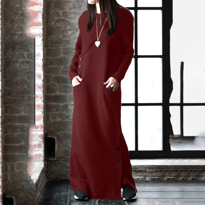 Autumn And Winter European And American Sweater Dress Slim-fit Sheath-Lady Dresses-Zishirts