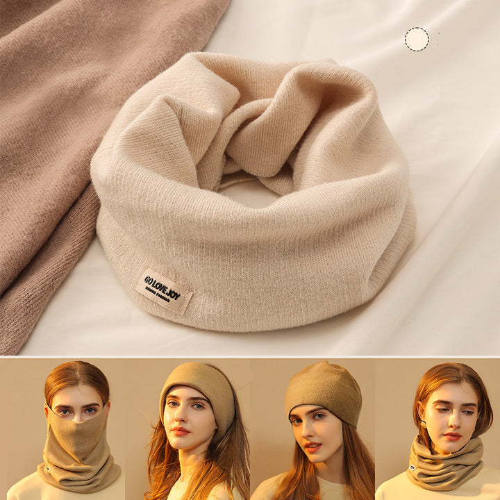 4 In 1 Face Mask Winter Faux Cashmere Scarf Headscarf Ins Fashion Hat-Scarves & Wraps-Zishirts