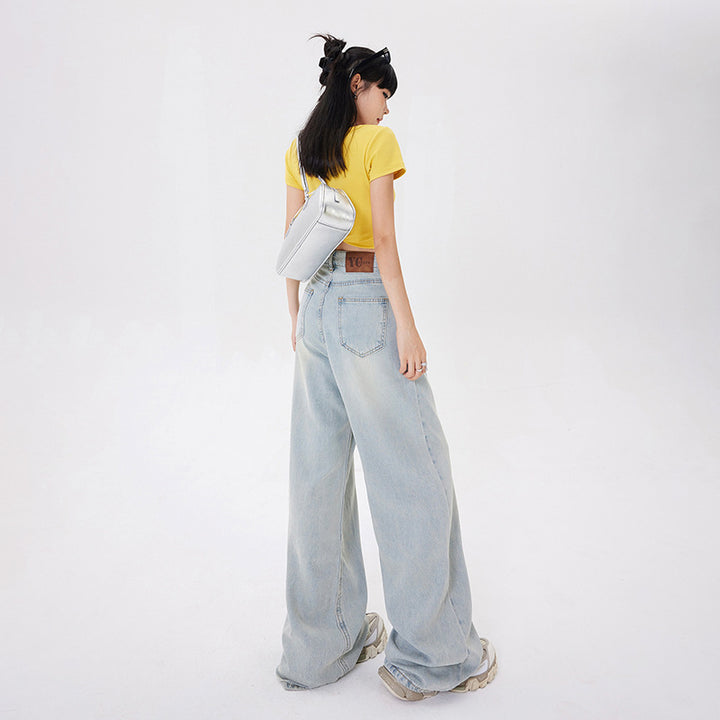 Women's American-style Retro Wide Leg Jeans-Woman Jeans-Zishirts