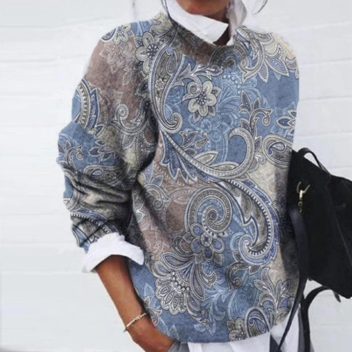 Women's Fashion Flower Printed Loose Top-Women's Outerwear 2023-Zishirts