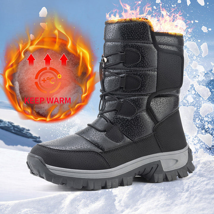 Men And Women Fleece-lined Warm Snow Boots-Womens Footwear-Zishirts