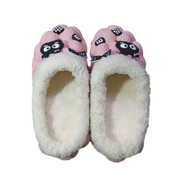 Women's Fashion Casual Lychee Bubble Platform Non-slip Warm Cotton Slippers-Womens Footwear-Zishirts