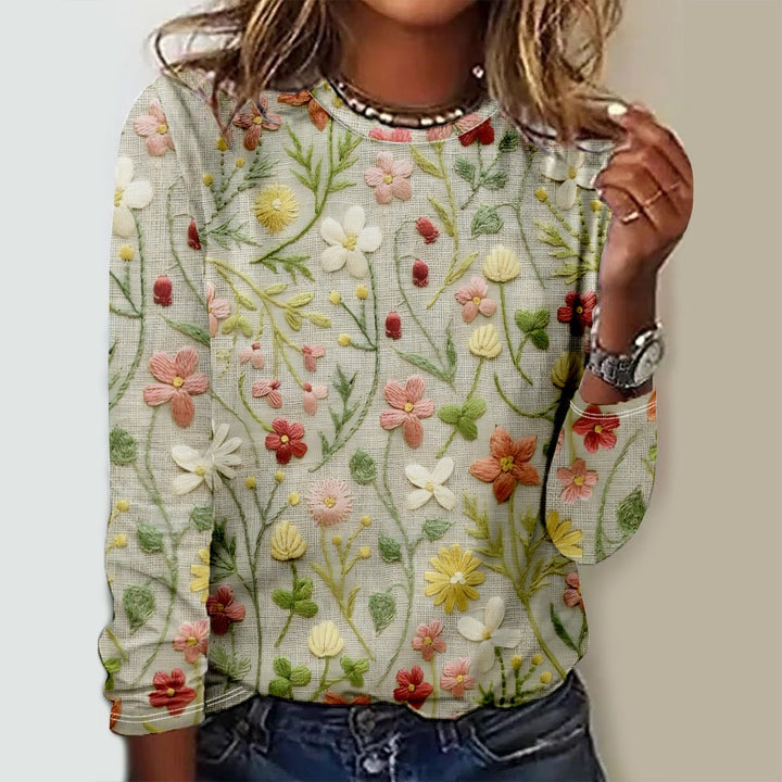 Flower Creative 3D Digital Printing Casual Women's T-shirt-Women's Outerwear 2023-Zishirts