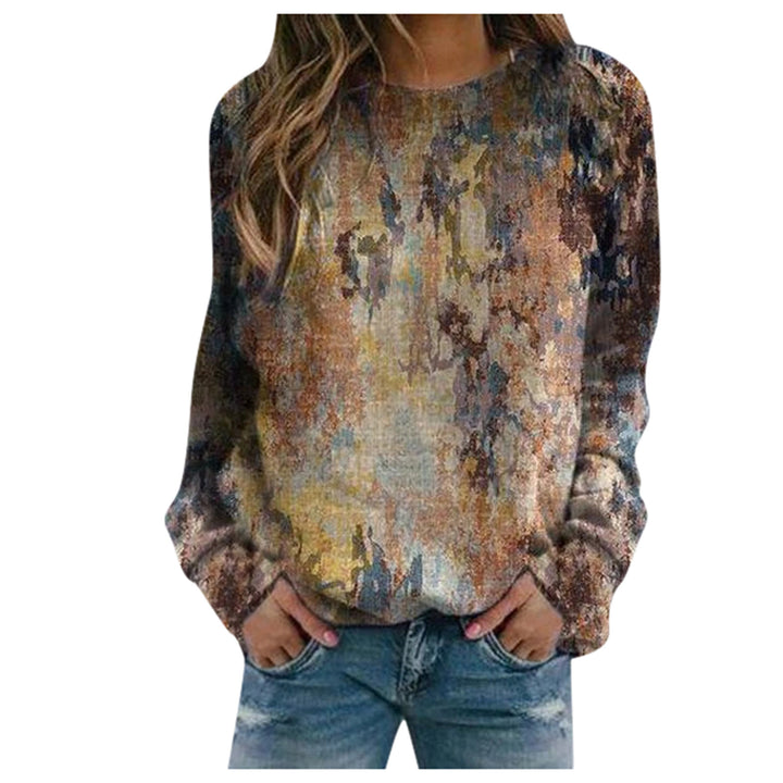 Rendering 3D Digital Printing Long Sleeve Loose Round Neck Sweater-Womens 2024 March-Zishirts