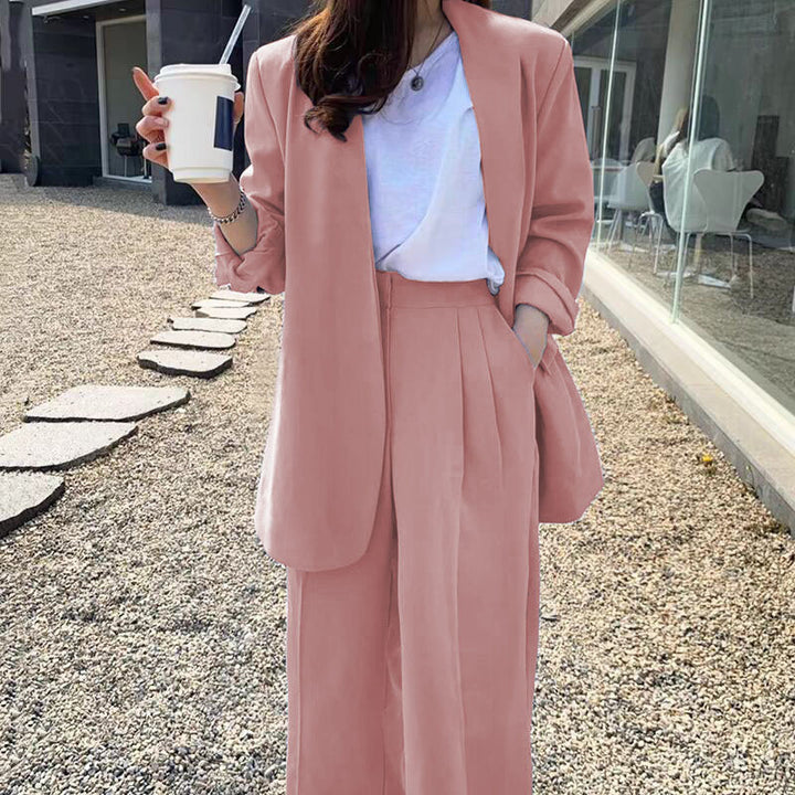 Women's Wide-leg Pants Suit-Suits & Sets-Zishirts