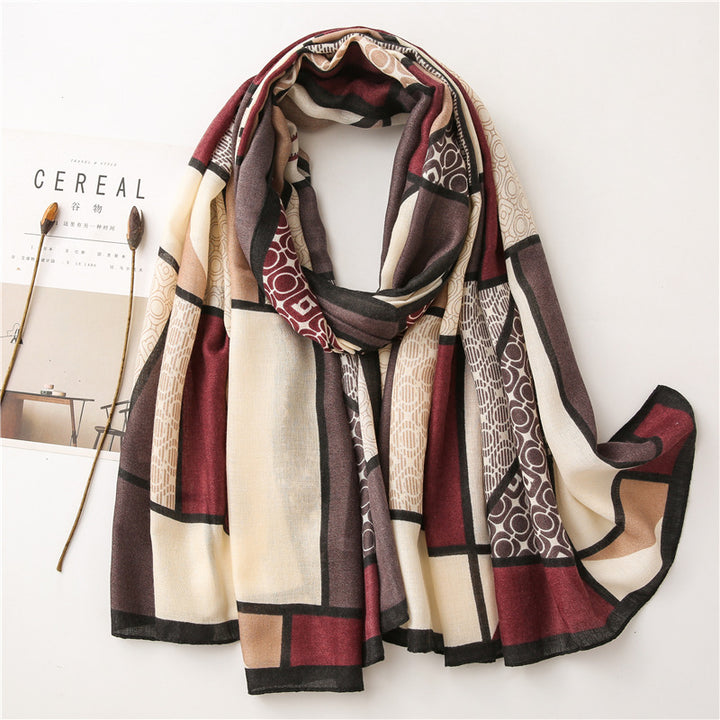 Shawl Autumn And Winter Warm British Plaid Korean Style Scarf Dual-use-Scarves & Wraps-Zishirts