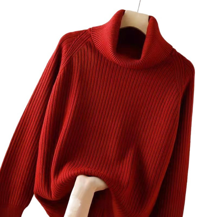 Turtleneck Bottoming Shirt Oversized Knit Sweater-Women's Outerwear 2023-Zishirts