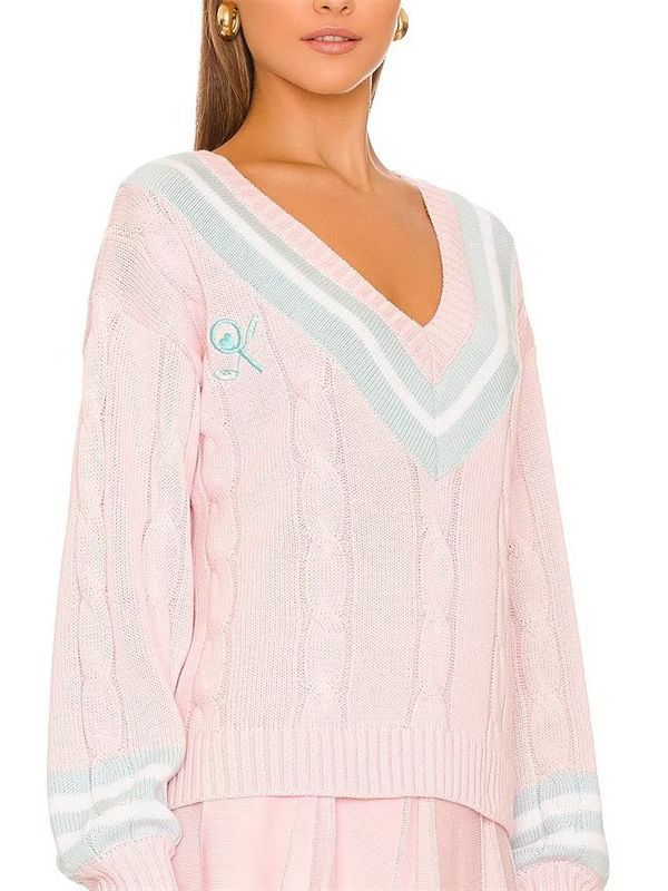 Fall Women's Clothing Pink Sweet Girlish Long Sleeve Gentle Sweater-Sweaters-Zishirts