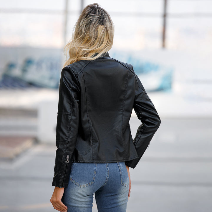 European And American Women's Leather Jackets-Jackets-Zishirts