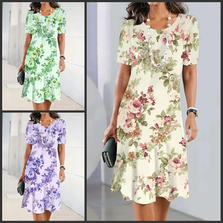 Women's Fashion Personality Vintage Floral Dress-Womens 2024 March-Zishirts