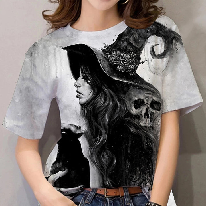 Summer Short-sleeved Women's T-shirt 3D Women's Printed Wear-Blouses & Shirts-Zishirts