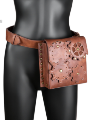 Retro Women's Bag Brown Gear Outdoor Mobile Phone Zero Waist Bag-Women's Bags-Zishirts