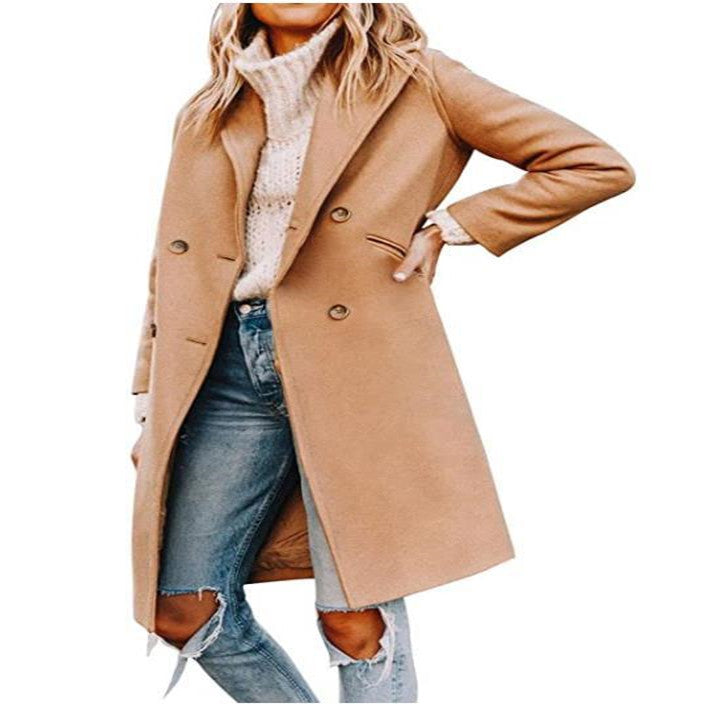 New Women's Woolen Mid-length Coat-Jackets-Zishirts