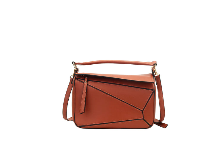 Contrast Color Geometric Shoulder Bag For Women-Women's Bags-Zishirts