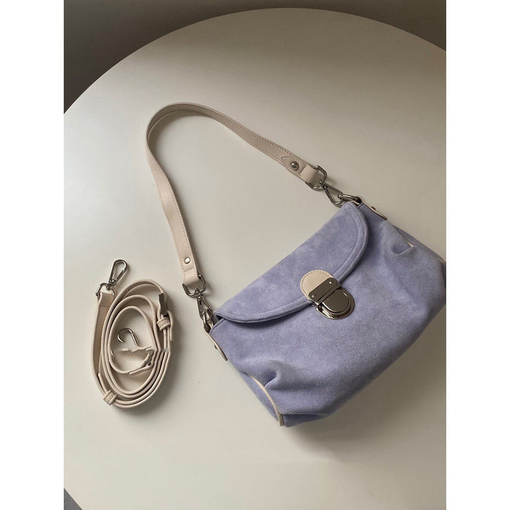 Niche Suede Purple Underarm Bag-Women's Bags-Zishirts