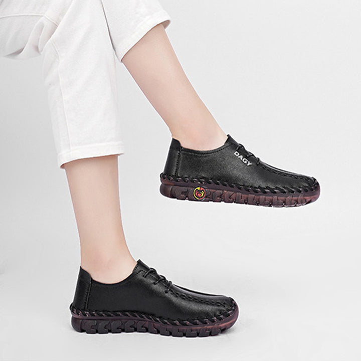 Women Loafers Shoes Soft Leather Flats-Womens Footwear-Zishirts