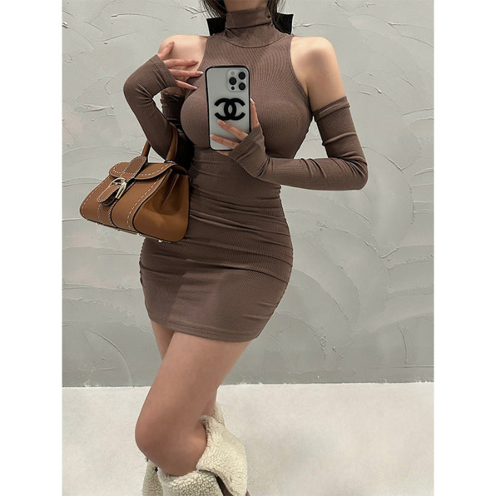 Spring Sexy Turtleneck New Halter Hip Skirt For Women-Women's Outerwear 2023-Zishirts