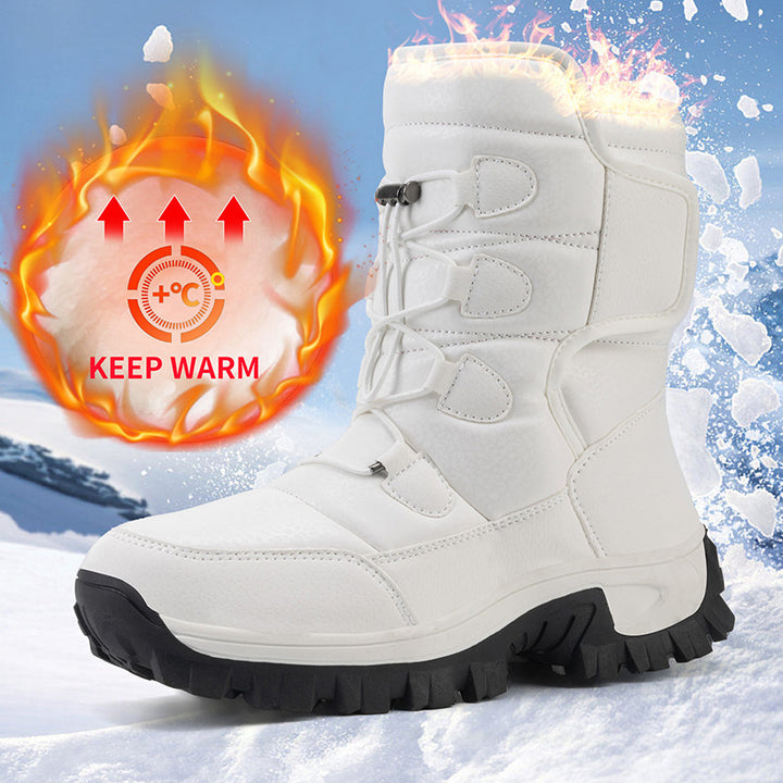 Men And Women Fleece-lined Warm Snow Boots-Womens Footwear-Zishirts