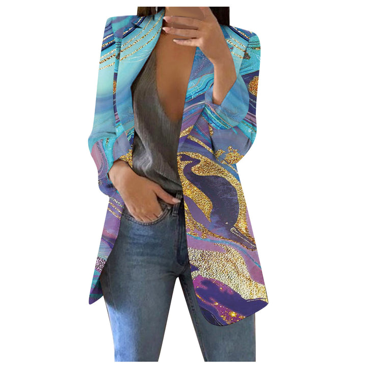 Colorful Suit Versatile Short Coat Fashion Personalized Ladies-Jackets-Zishirts