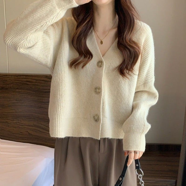 Autumn Long Sleeve Sweater Cardigan Women's Top Coat-Sweaters-Zishirts