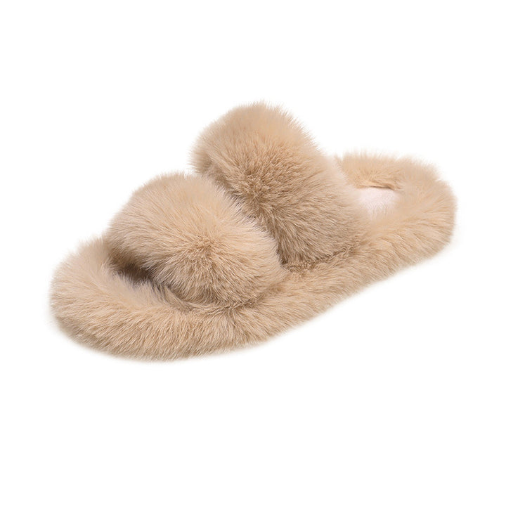 Women's Stylish And Lightweight Warm And Comfortable Home Plush Cotton Slippers-Womens Footwear-Zishirts