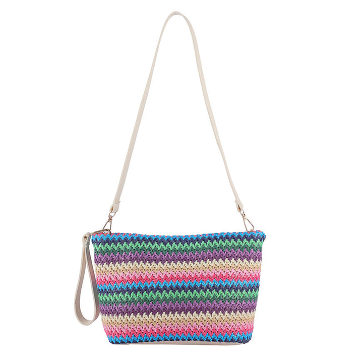 Rainbow Horizontal Striped Bucket Bag Popular This Year-Women's Bags-Zishirts