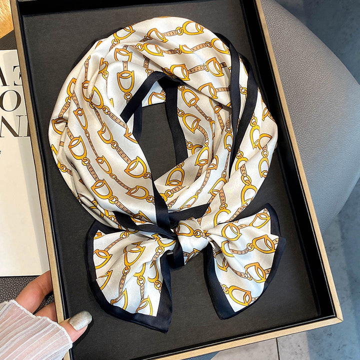 Warm Small Silk Scarf Thin Narrow Ribbon-Scarves & Wraps-Zishirts