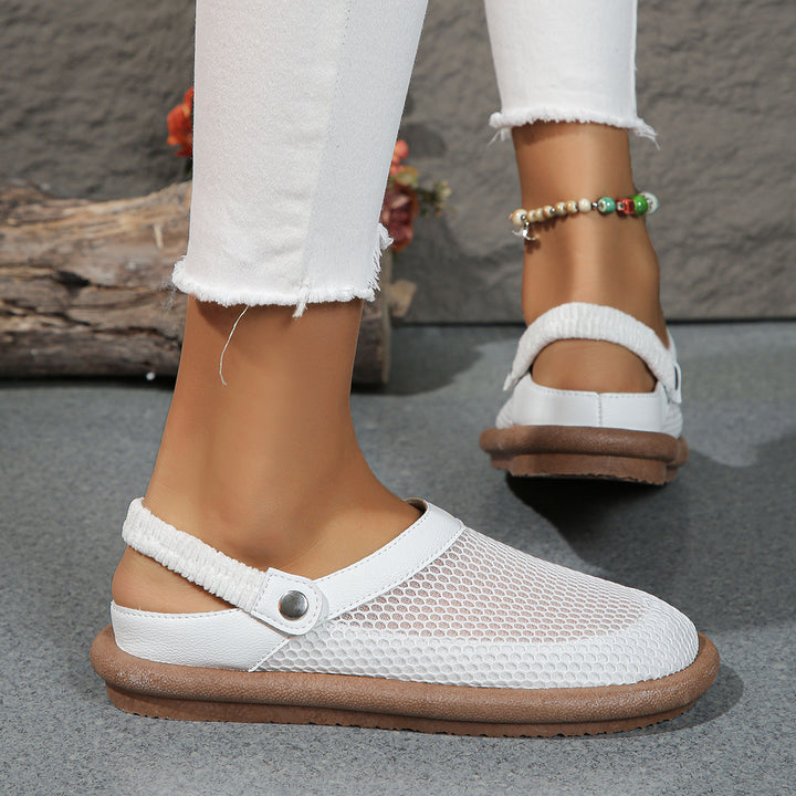 Fashionable New Mesh Closed Toe Sandals For Women-Womens Footwear-Zishirts